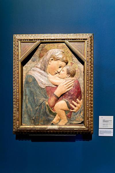 Visitors admire Madonna and Child sculpture by Donatello in muse Digital Download