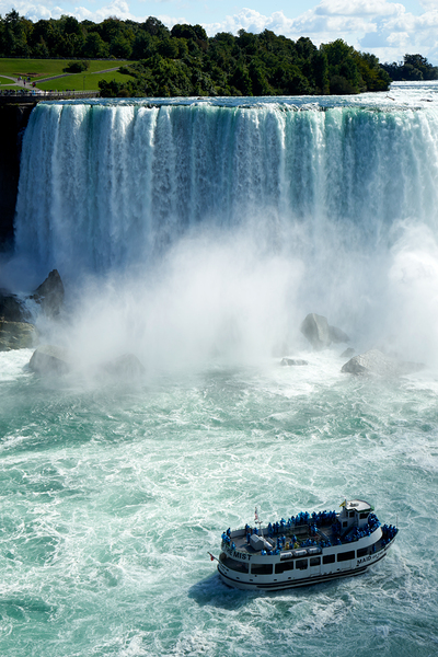 Maid of the Mist boat with tourists at Niagara Falls. Digital Download