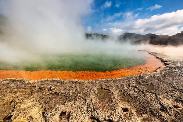 Explore champagne pool at waiotapu thermal wonderland in rotorua Digital Download