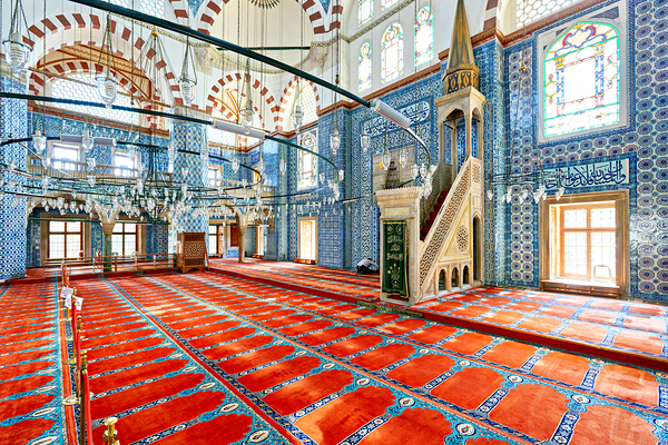 Rustem Pasha Mosque interior in Istanbul Turkey during daylight Digital Download