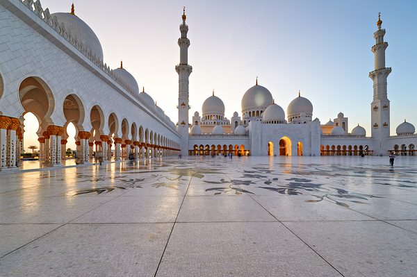 Visitors explore Sheikh Zayed Grand Mosque in Abu Dhabi Digital Download