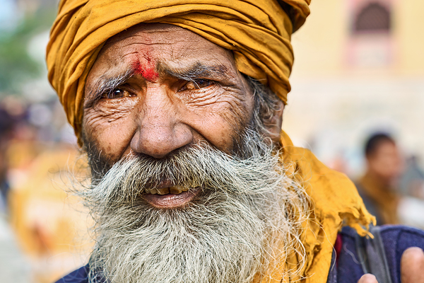 Portrait of a man in Orchha Madhya Pradesh India during the da Digital Download
