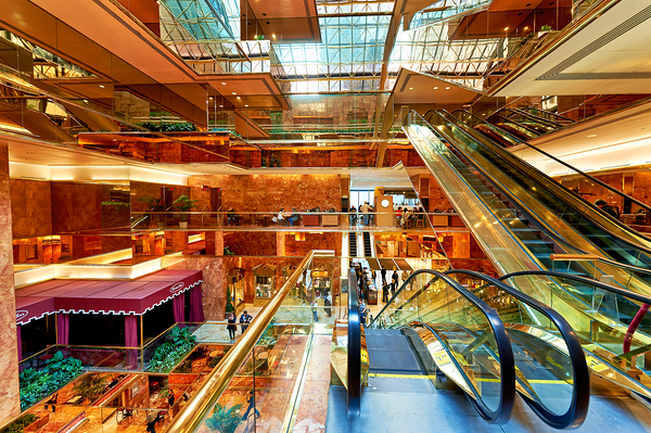 Visitors explore the Trump Tower atrium in Manhattan New York Digital Download