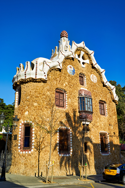 Exploring the fairytale house in Park Guell Barcelona Digital Download
