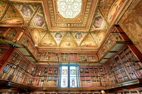 Visitors explore the Morgan Library and Museum in Manhattan New Digital Download