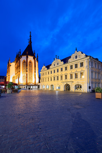 Wurzburg marienkapelle and falcon house on the romantic road Digital Download