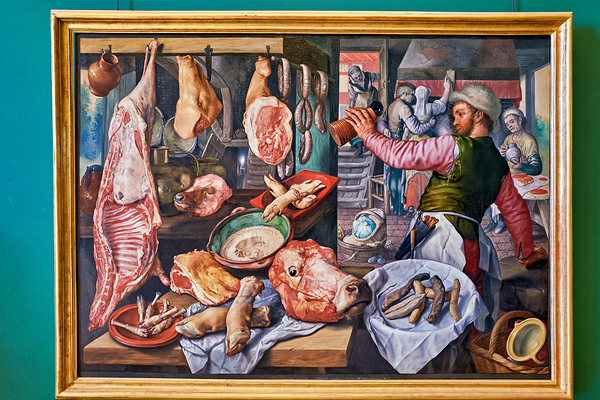 Depiction of a butcher at work in Museo di Capodimonte in Naples Digital Download