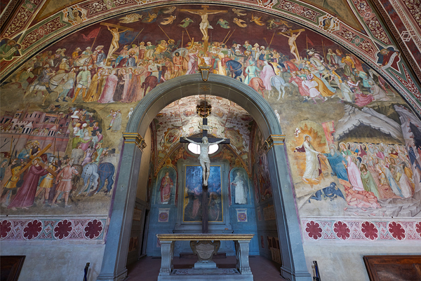 Santa Maria Novella church interior with historical art in Flore Digital Download