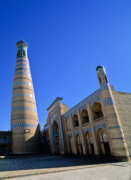 Explore Khivas historic minaret and architecture Digital Download