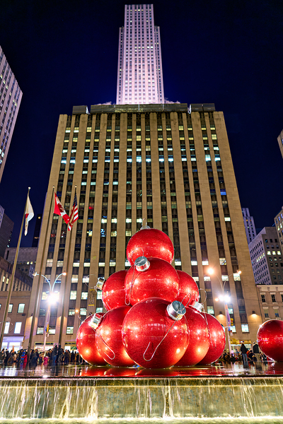 Christmas decorations in Manhattan at Rockefeller Center during  Digital Download