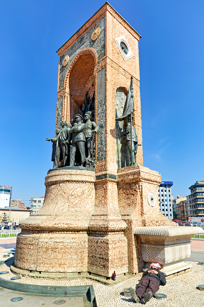 Republic monument at taksim square in istanbul turkey Digital Download