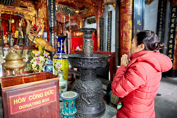 Praying at a temple in Ho Chi Minh City Vietnam Digital Download