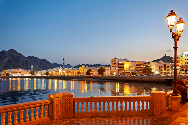 Waterfront scene in Muscat Oman during sunset hours Digital Download