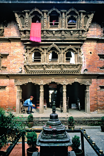 Kumari goddess house in Kathmandu shows architecture and daily l Digital Download