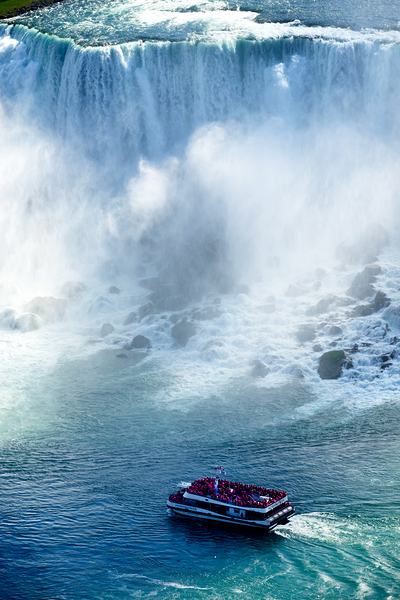 Tourists on a boat near Niagara Falls. Digital Download