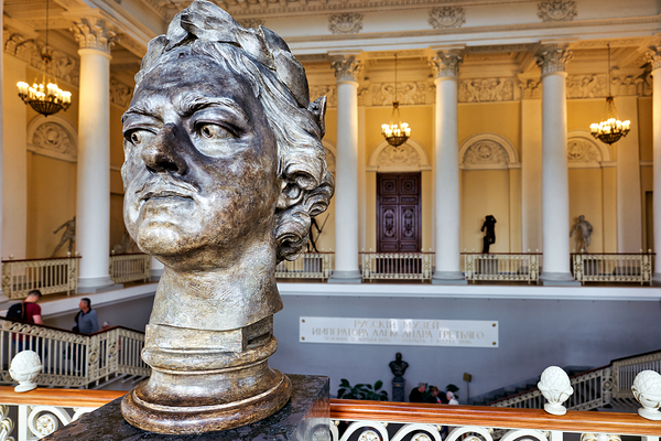Sculpture of a historical figure in St. Petersburg Museum Digital Download