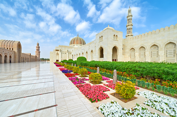Visit Sultan Qaboos Grand Mosque in Muscat Oman during the day Digital Download