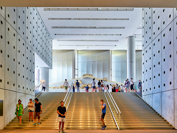 People walk around the Acropolis Museum in Athens Greece Digital Download