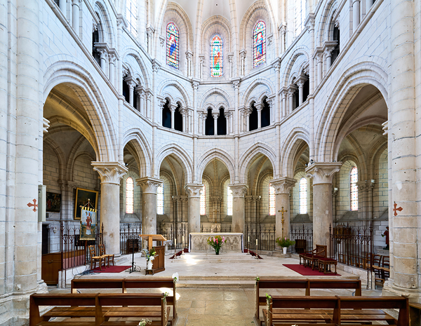 Inside Collegiale Saint Martin church in Chablis Burgundy France Digital Download