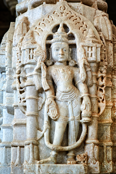 Carved statue inside Jain temples in Ranakpur Rajasthan Digital Download