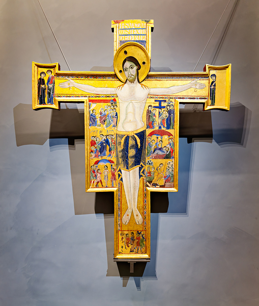 Crucifix artwork by Maestro della Croce in Uffizi Gallery Floren Digital Download