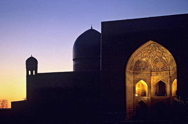 Sunset over registan in samarkand uzbekistan Digital Download