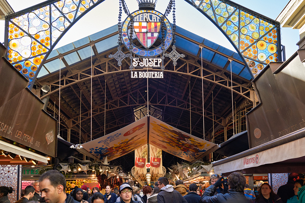 Entrance to Mercat de Sant Josep de la Boqueria in Barcelona Digital Download