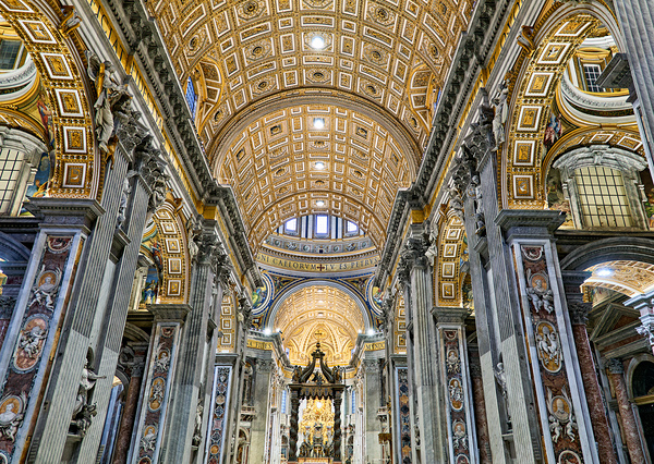 Visit to Saint Peters Basilica in Rome with Berninis baldacchi Digital Download