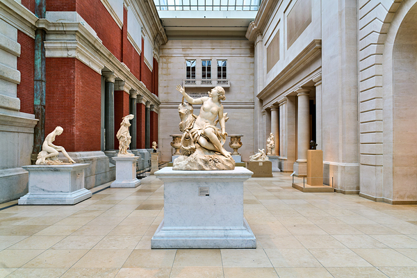 The sculpture of Andromeda and the sea monster stands in the Met Digital Download
