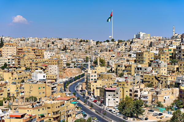 Cityscape view of Amman Jordan with buildings and roads Digital Download