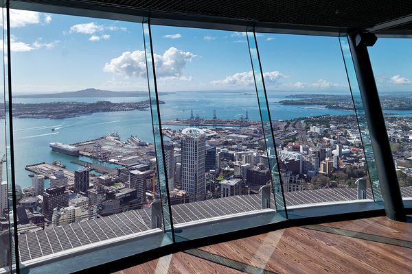 Aerial view of Auckland city and the financial district in New Z Digital Download
