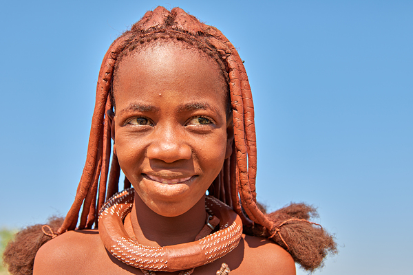 Portrait of a Himba woman in Kunene region of Namibia Digital Download