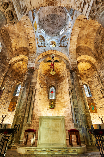 Interior view of Cappella di San Cataldo in Palermo Sicily Digital Download