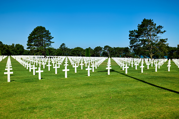 Grave markers at Normandy American Cemetery in Colleville sur Me Digital Download