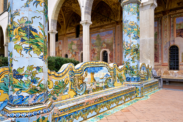 Cloister of the clarisses at santa chiara in naples campania ita Digital Download