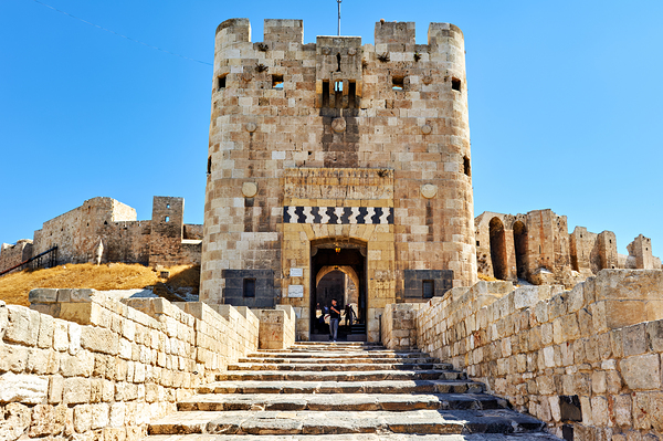 Visiting the citadel in Aleppo Syria on a clear day Digital Download