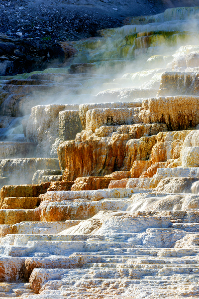 Mound Spring and Jupiter Terrace display geothermal features Digital Download