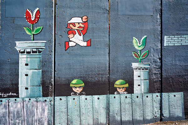 Art on the west bank separation wall in Bethlehem Jerusalem Digital Download