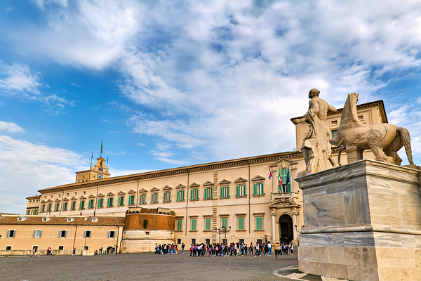 Visitors explore Quirinal Palace in Rome Italy during the day Digital Download