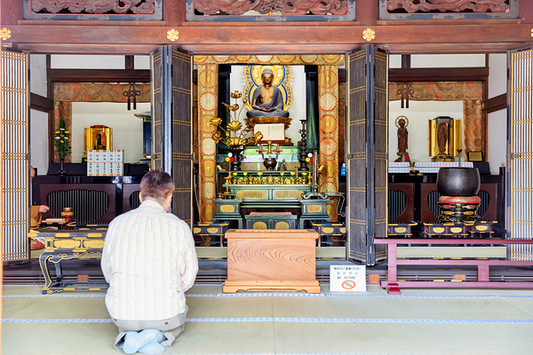 Man prays at Senso ji temple in Asakusa Tokyo Japan Digital Download