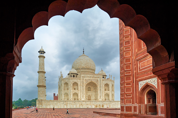 View of the Taj Mahal from an archway in Agra India Digital Download