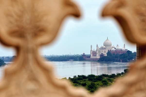 View of Taj Mahal Palace from a distance in Agra India Digital Download