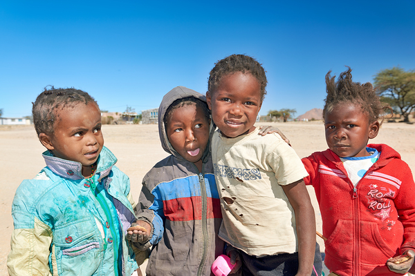 Group of children in Damaraland Namibia on a sunny day Digital Download