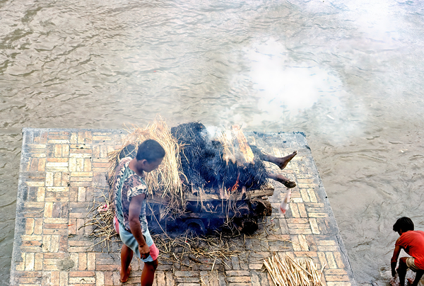 Cremation ceremony in Pashupatinath Kathmandu Nepal Digital Download
