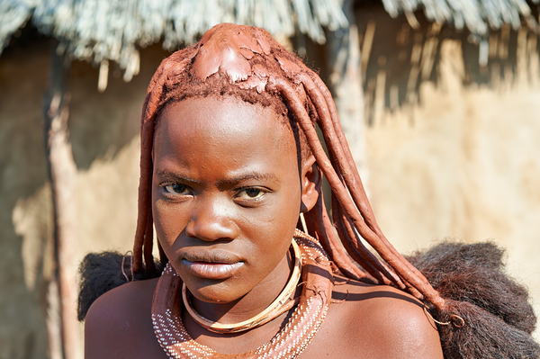 Himba woman in traditional hair headdress in Kunene Region of Na Digital Download