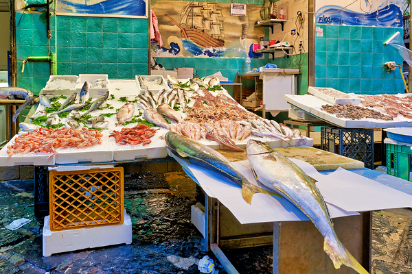 Fishmongers market in Pignasecca quarter of Naples Campania Ita Digital Download