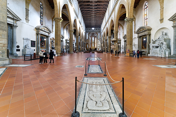 Visitors explore Basilica di Santa Croce in Florence Tuscany I Digital Download