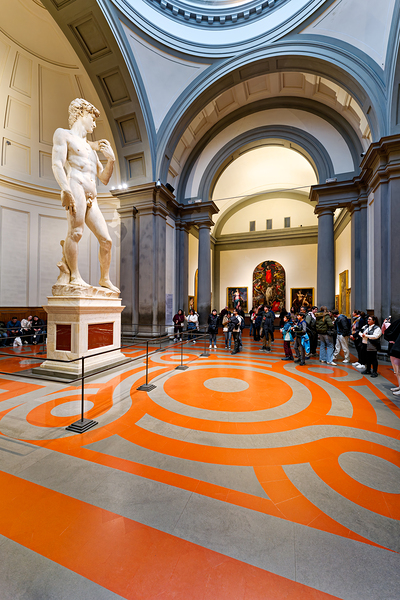 View inside Gallery of the Academy with Michelangelo David in Fl Digital Download