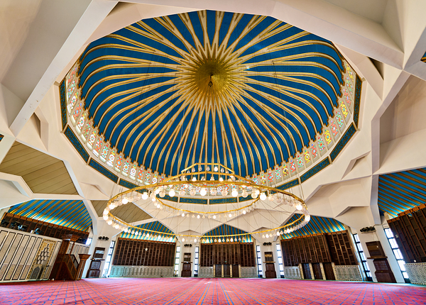 Visit to King Abdullah Mosque in Amman Jordan during daylight ho Digital Download