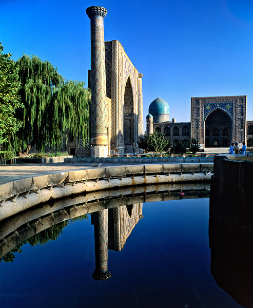 Samarkand reflects on a calm day in Uzbekistan Digital Download